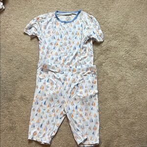 Magnetic Me Nautical Print Pajama Set - Blue and Orange